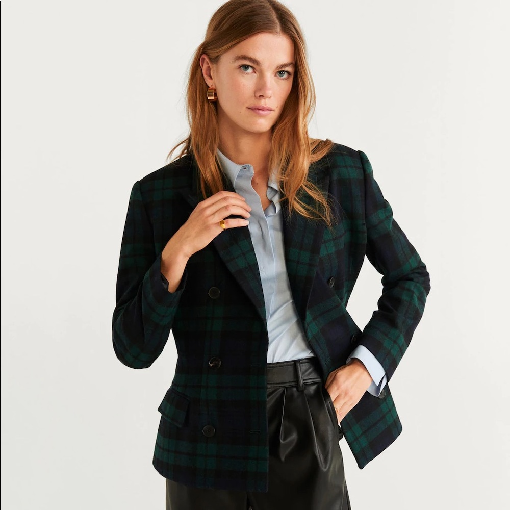 Mango Camden plaid jacket